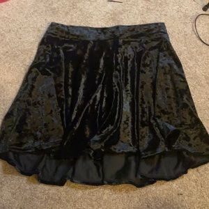 Black velvet skirt